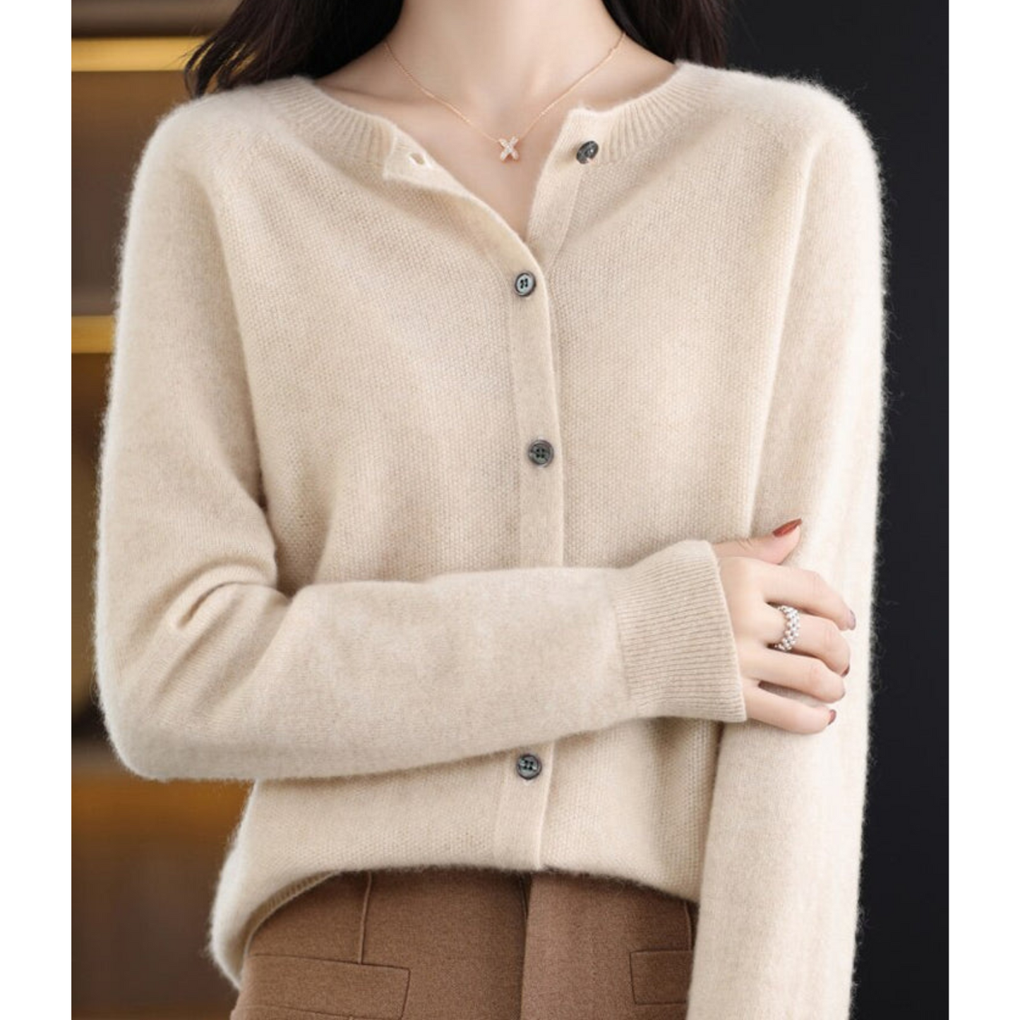 Clementine | Luxury Merino Wool & Cashmere Cardigan