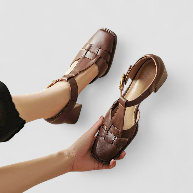 Ariella | Orthopedic T-Strap Block Heels