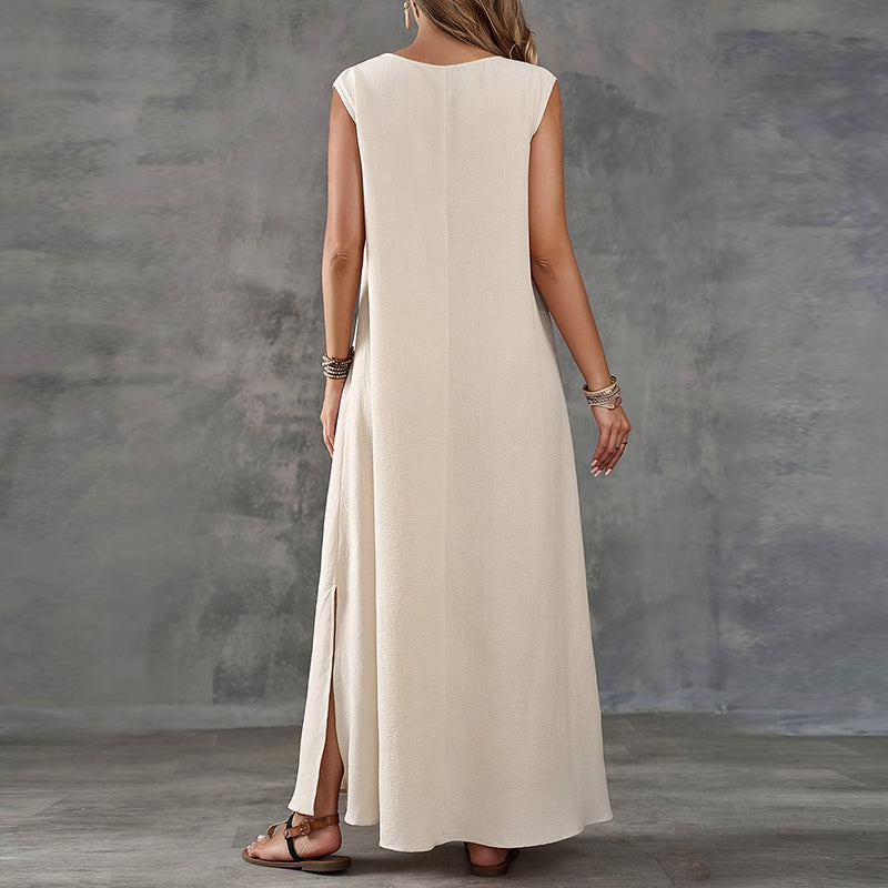 Alyson | Relaxed Fit Maxi Dress with Side Slit