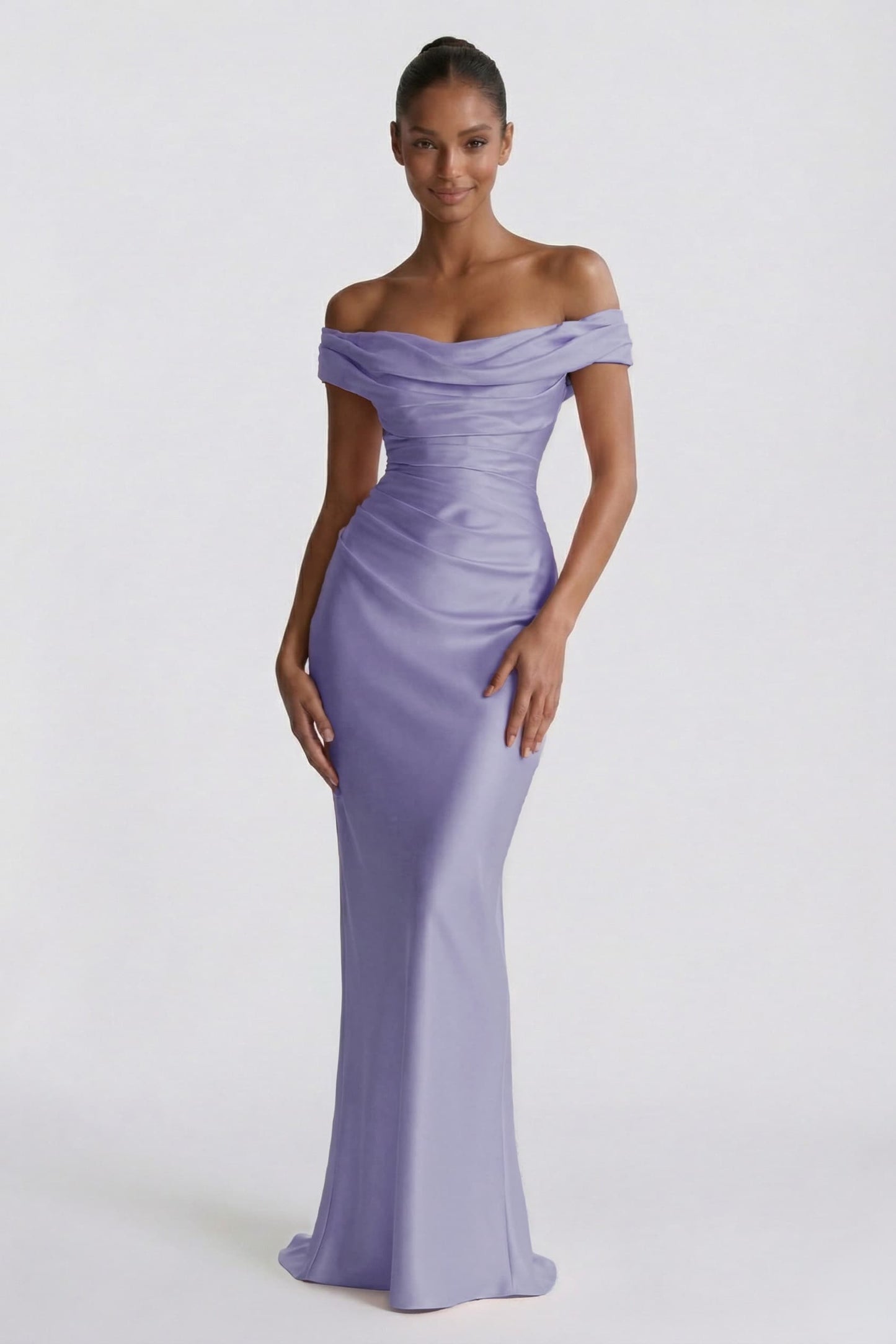 Rosalind | Satin Sheath Wedding Guest Dress
