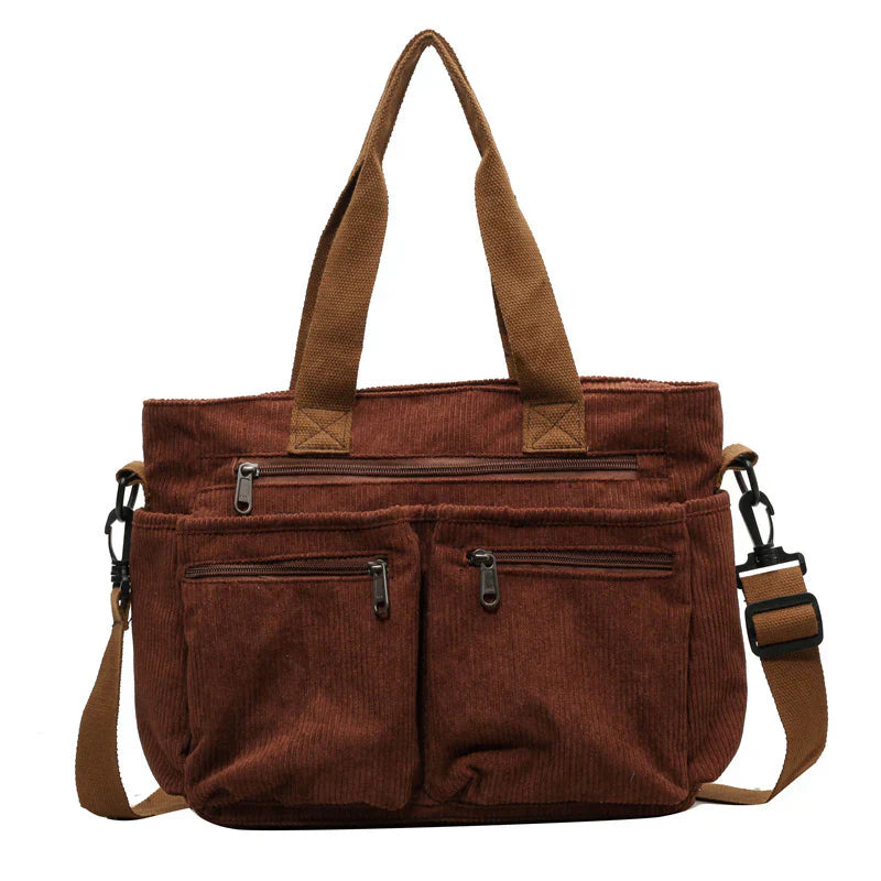 Talwyn | Corduroy Tote Bag Large Carryall For Everyday Style