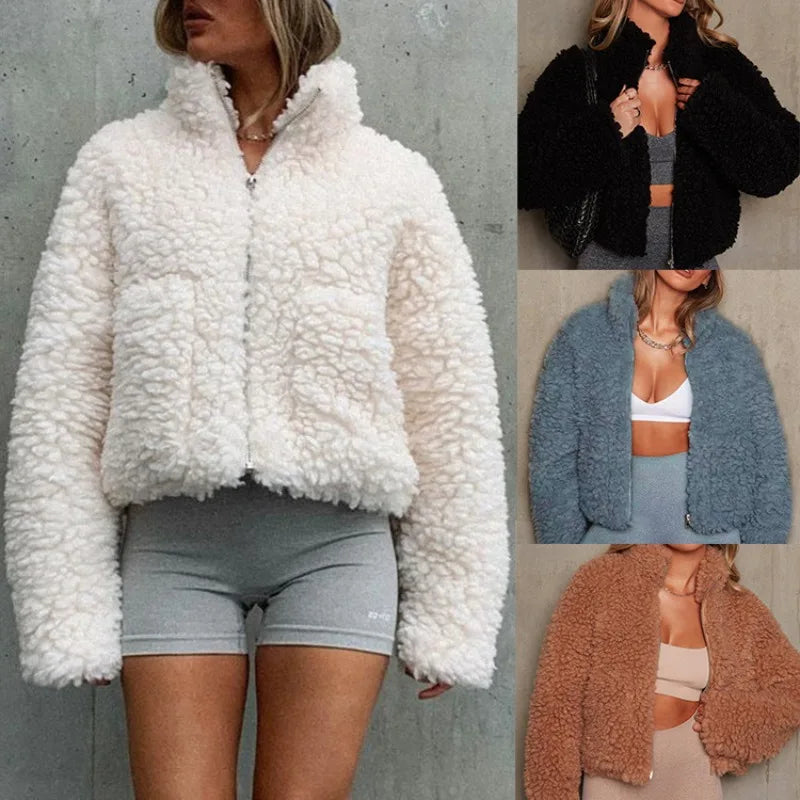 Morwenna | Cropped Teddy Jacket for Cozy Style