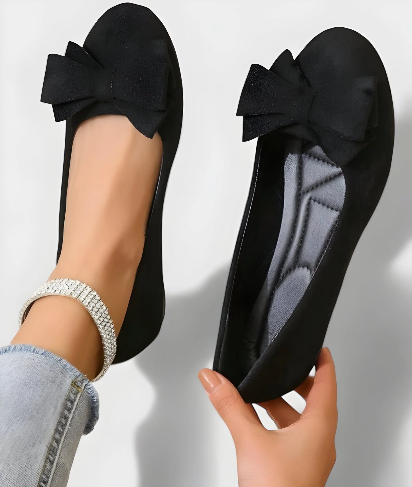 Zelia | Slip-On Ballet Flats with Bow