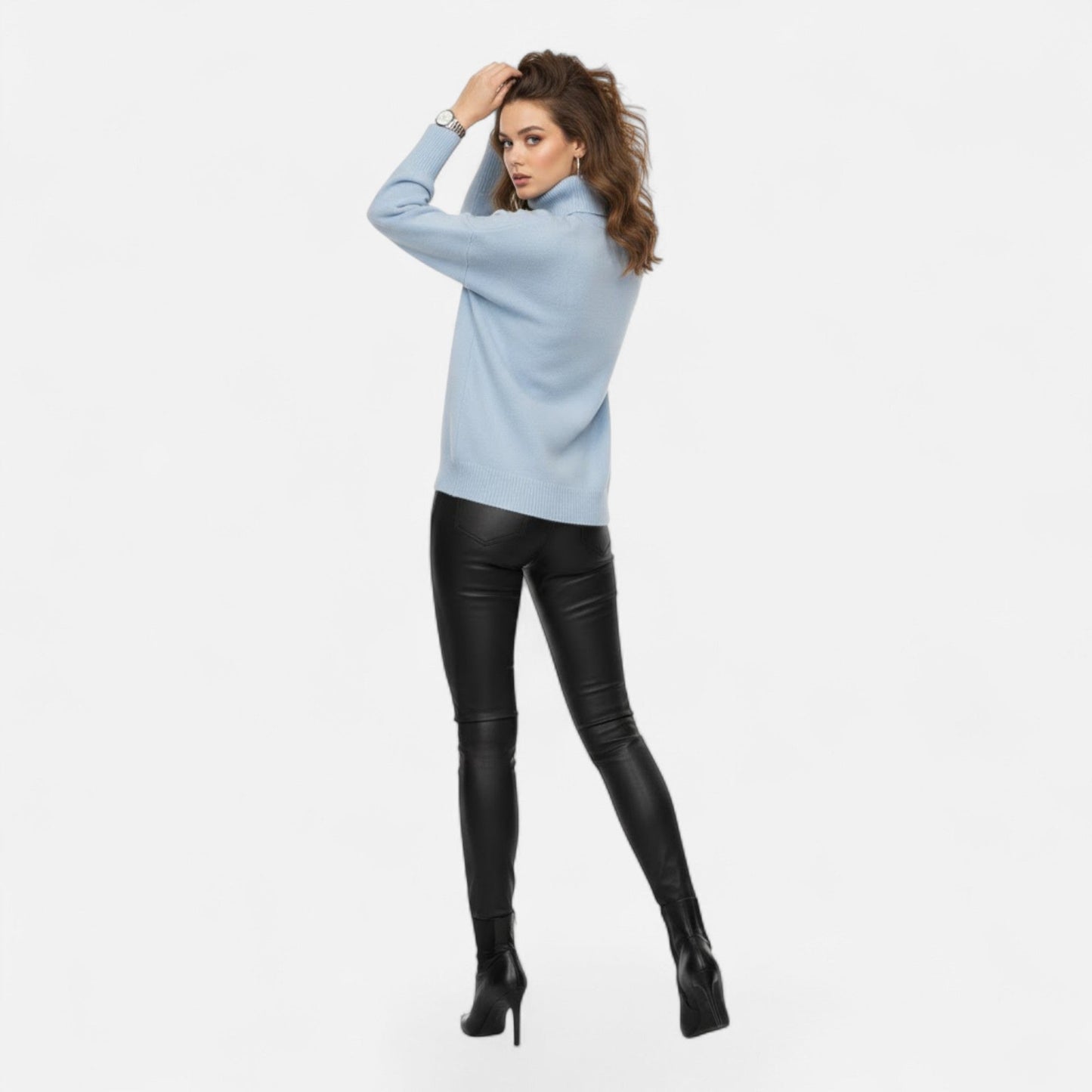 Lorelai | Wool-Blend Turtleneck Sweater – Oversized Thick Knit