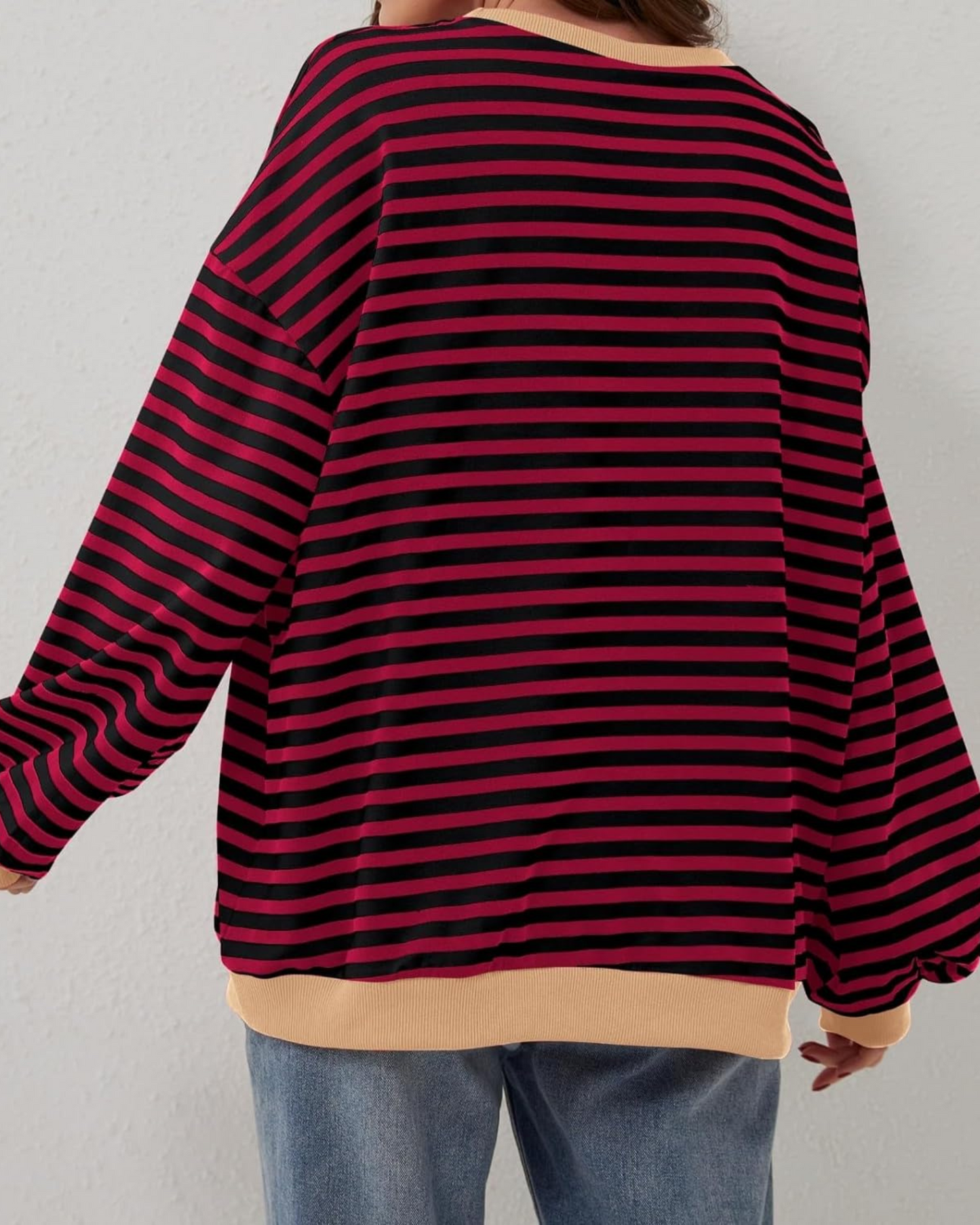 Kaia | Oversized Striped Sweatshirt