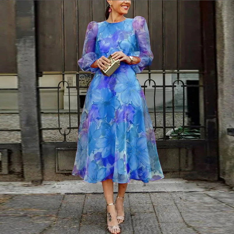 Blythe | Wedding Guest Floral Midi Dress