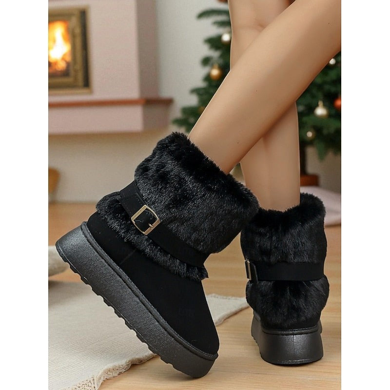 Opaline | Women's Cozy Fur-Trimmed Snow Boots