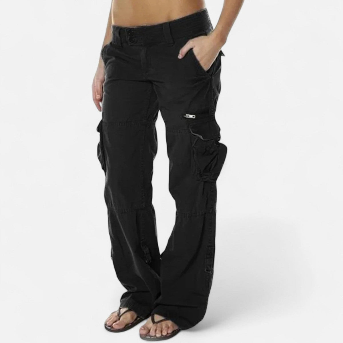 Everly | Sharp Straight Leg Cargo Pants for Women photo