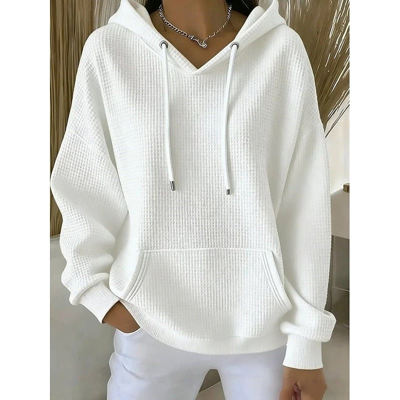 Harper | Women's Textured Drawstring Hoodie