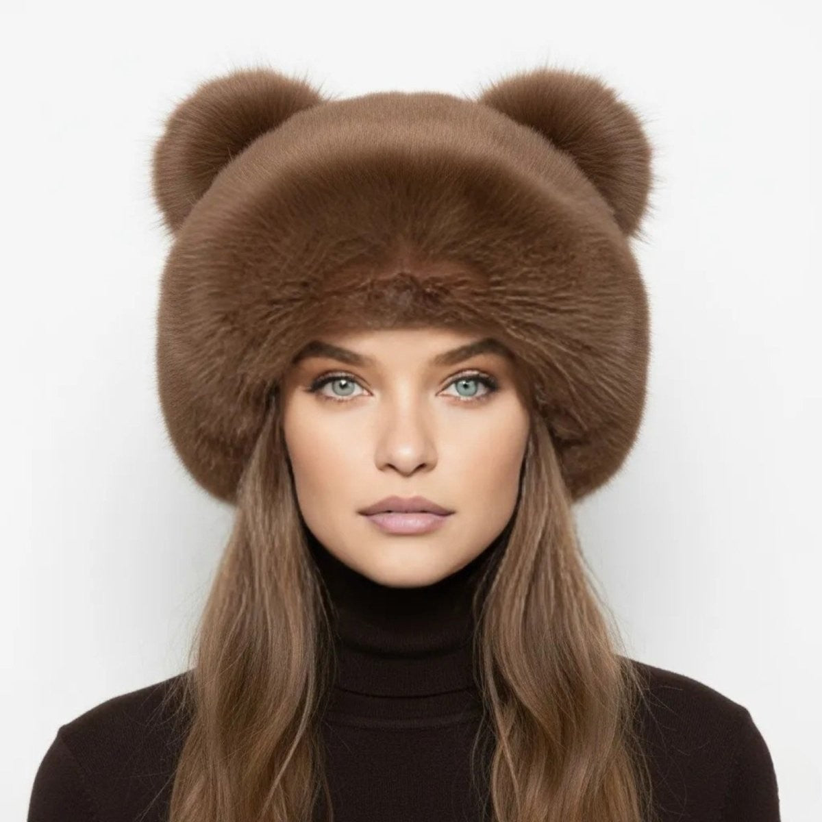 Ingrid | Plush Fur Bear Ear Hat photo