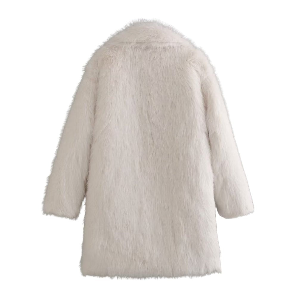 Mariska | Plush Faux Fur Coat photo