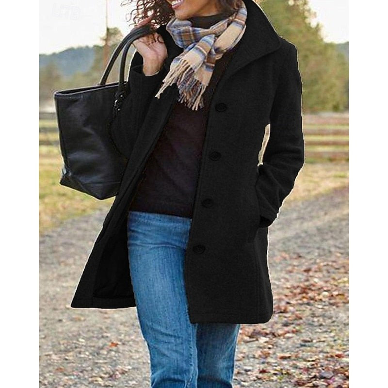 Aurin | Women's Timeless Turndown Collar Coat