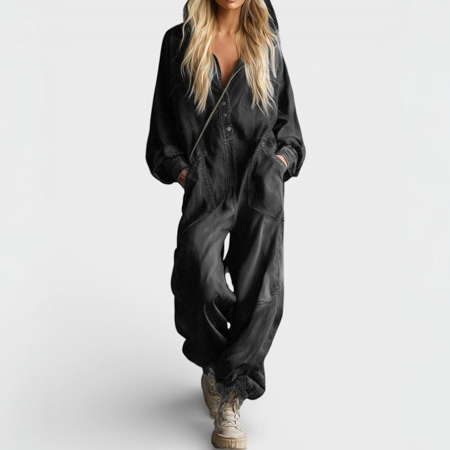 Sierra | Women's Long-Sleeve Hoodie Jumpsuit
