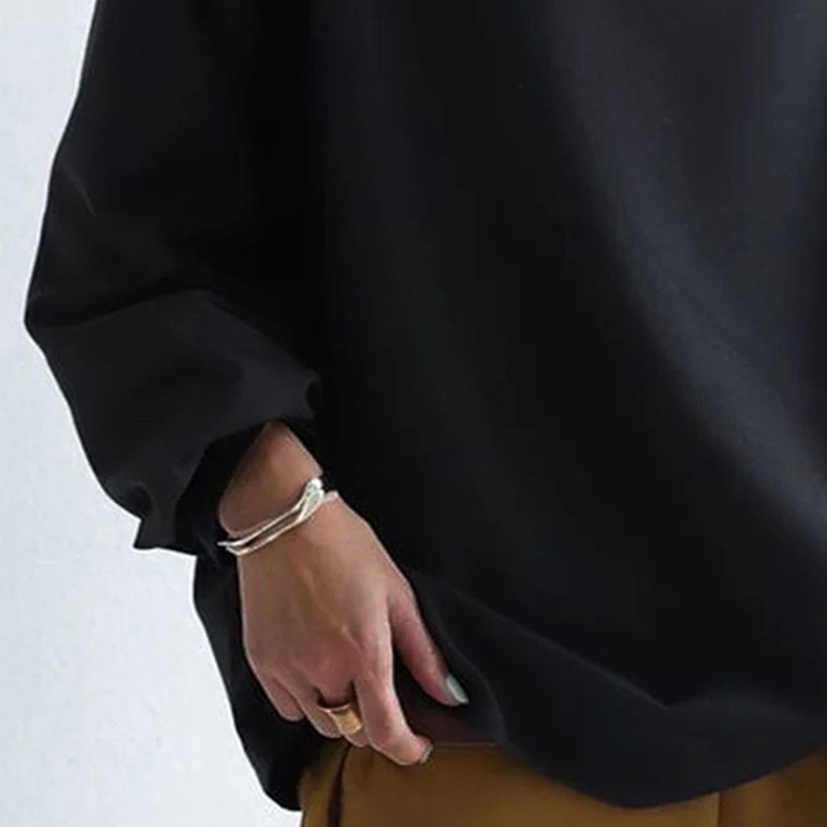 Kalliope | High Neck Relaxed Top with Long Sleeves