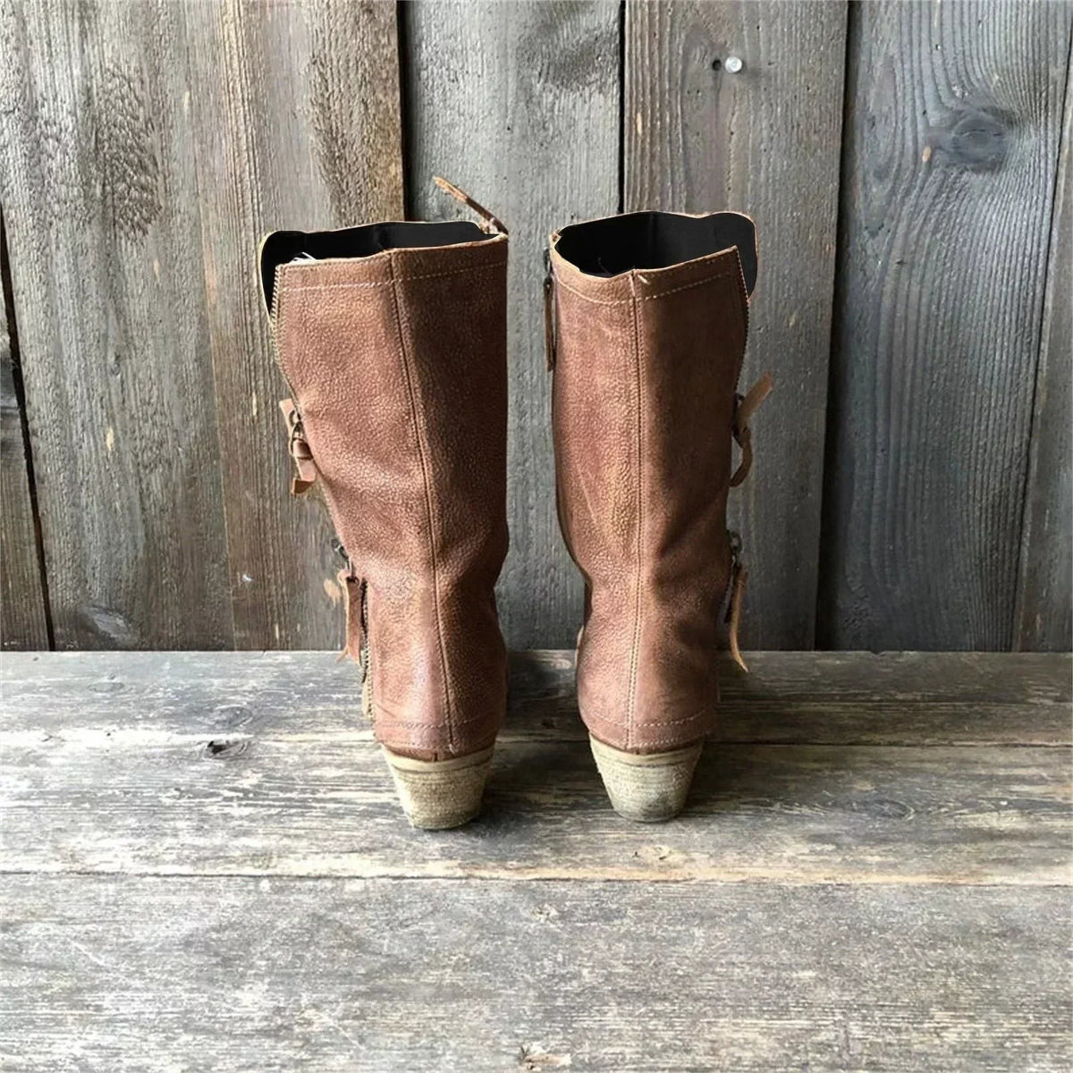 Theodora | Elegant Leather Fall Boots photo