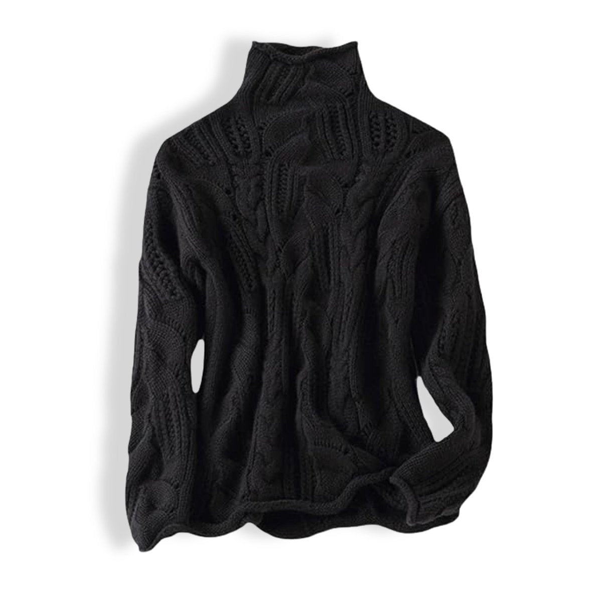 Madison | Cable Knit Turtleneck Long Sleeve Sweater