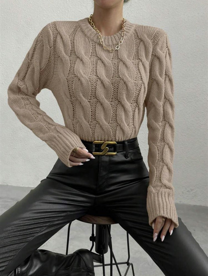 Sienna | Chunky Knit Sweater with High Collar