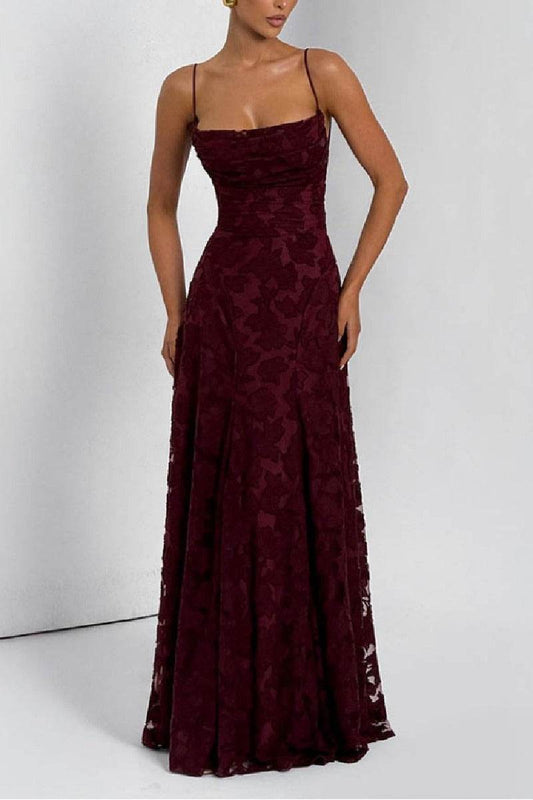 Marisol | Lace A-Line Maxi Evening Dress