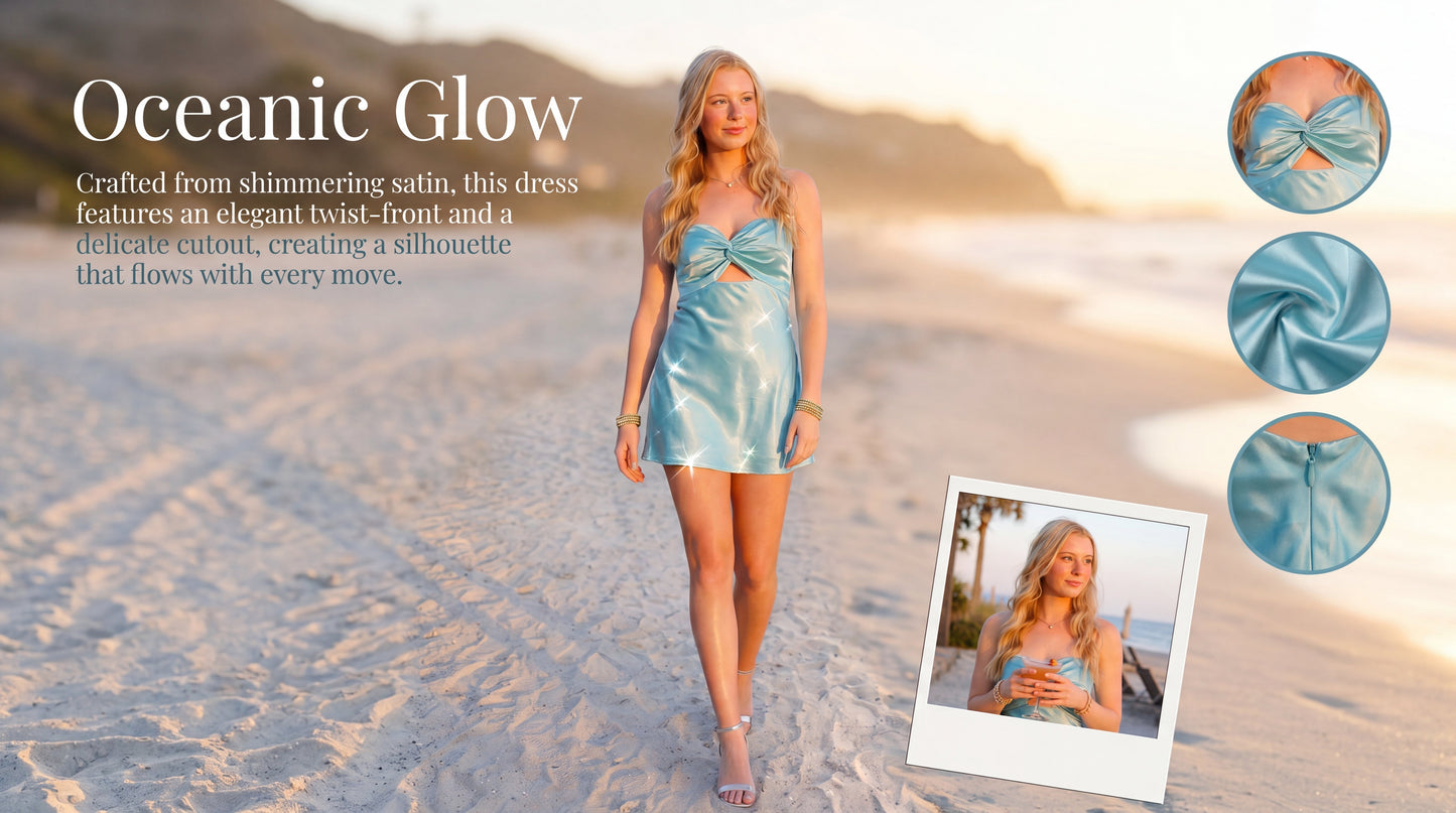 Yvette | A-Line Strapless Homecoming Dress with Keyhole