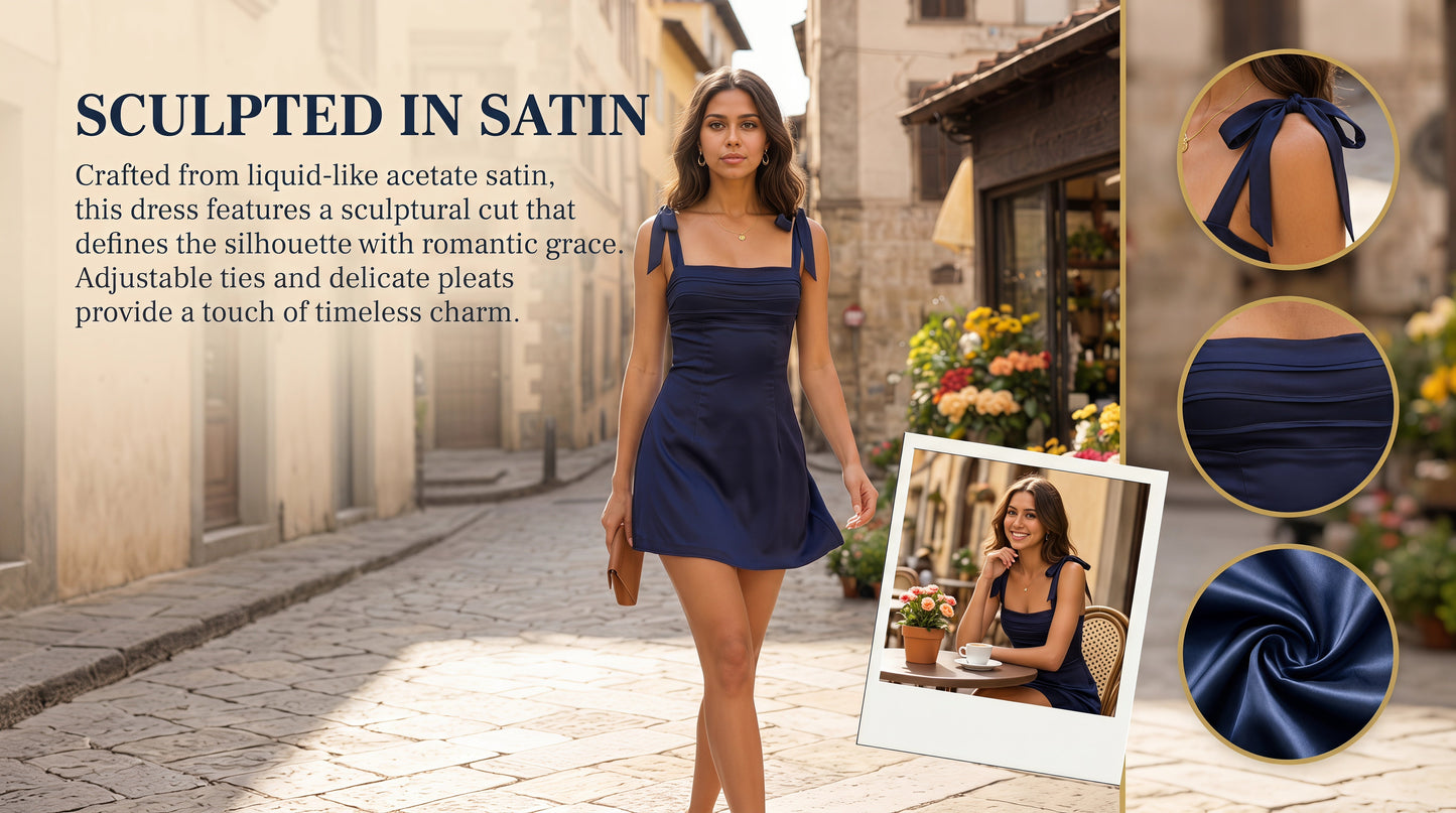 Maylin | Square Neck Homecoming Dress with Bow Straps