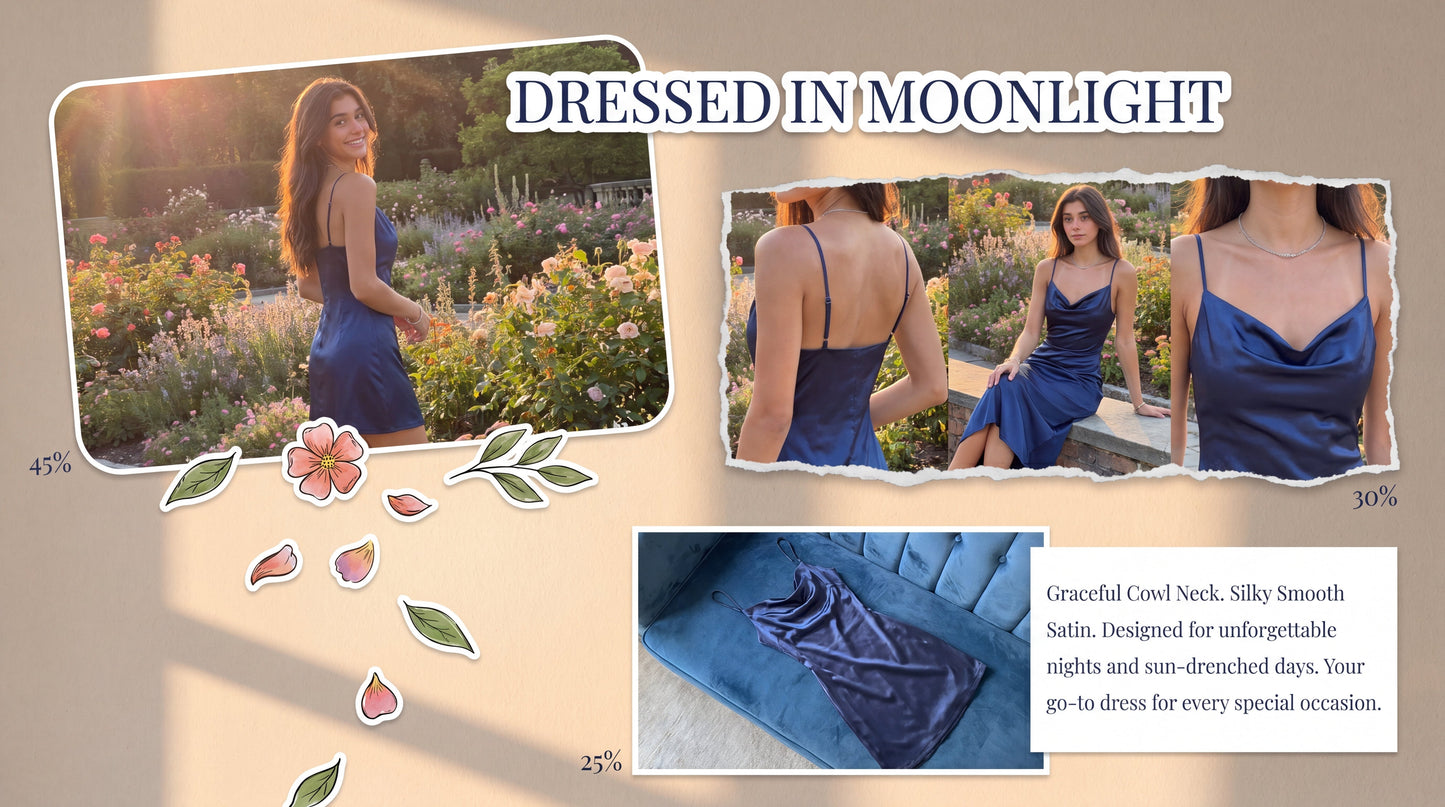 Kiana | Cowl Neck Satin Homecoming Dress