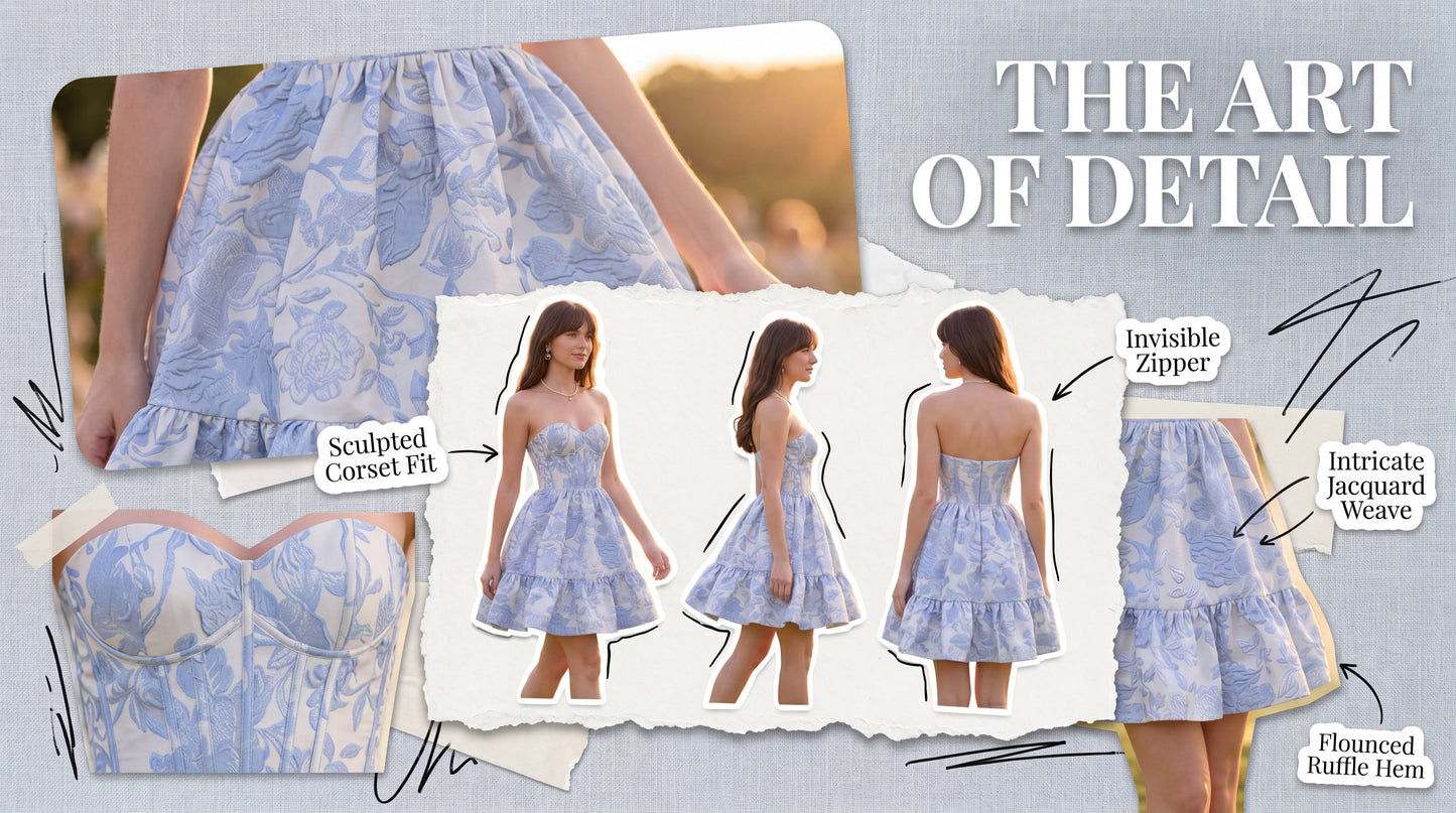Talia | A-Line Strapless Satin Homecoming Dress