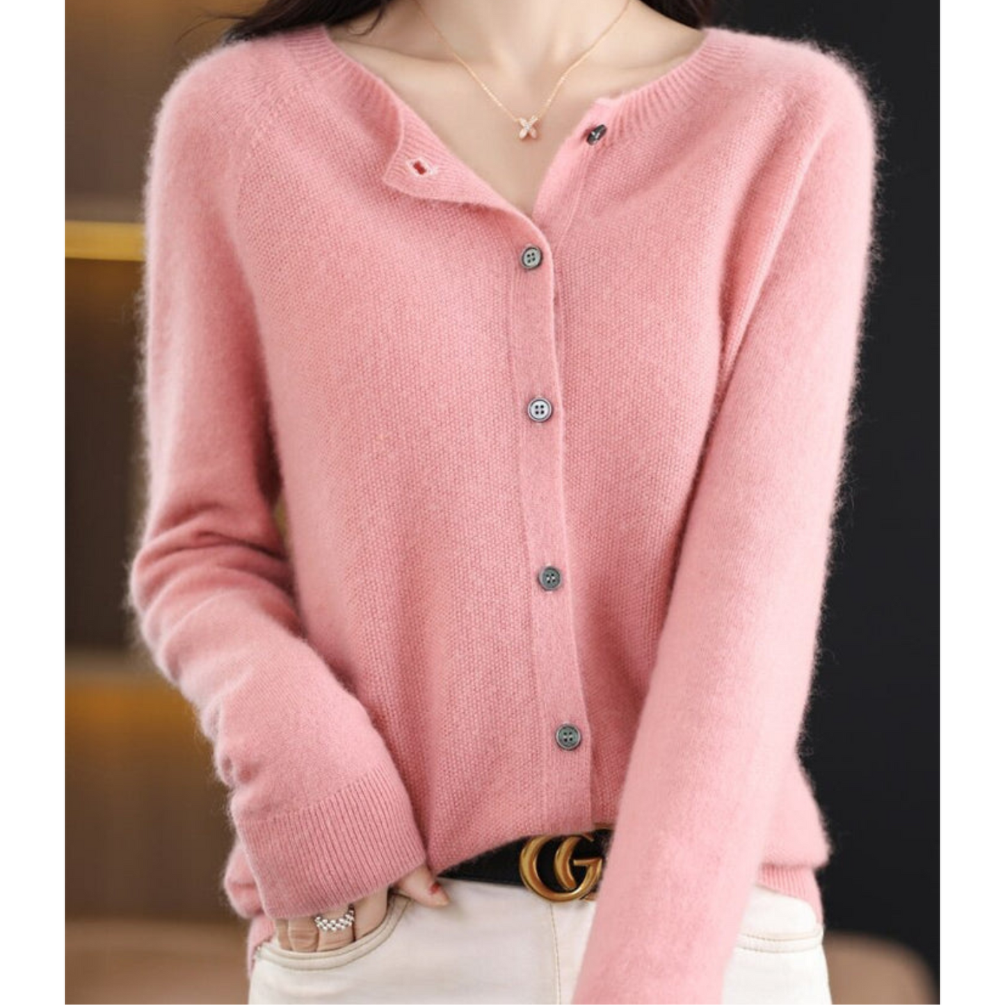 Clementine | Luxury Merino Wool & Cashmere Cardigan
