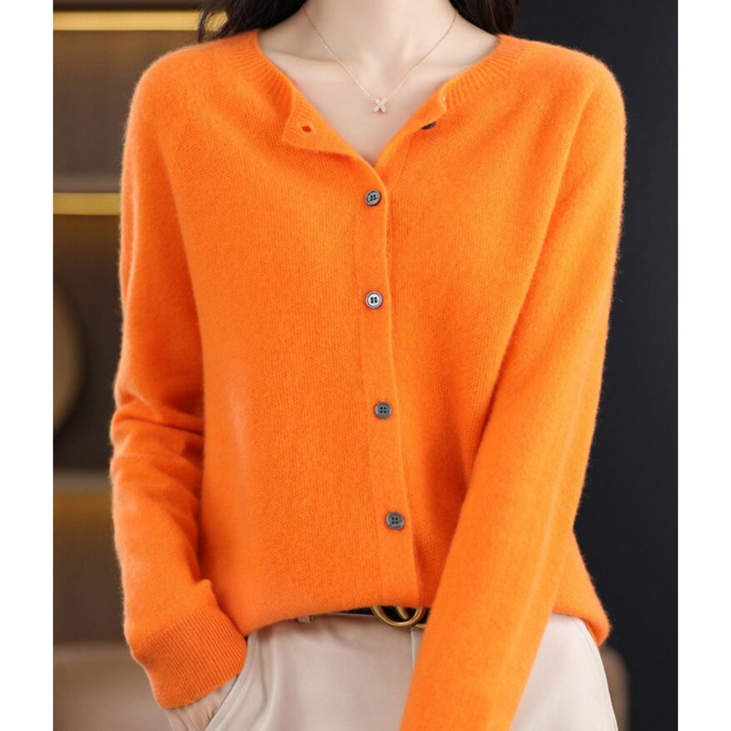 Clementine | Luxury Merino Wool & Cashmere Cardigan
