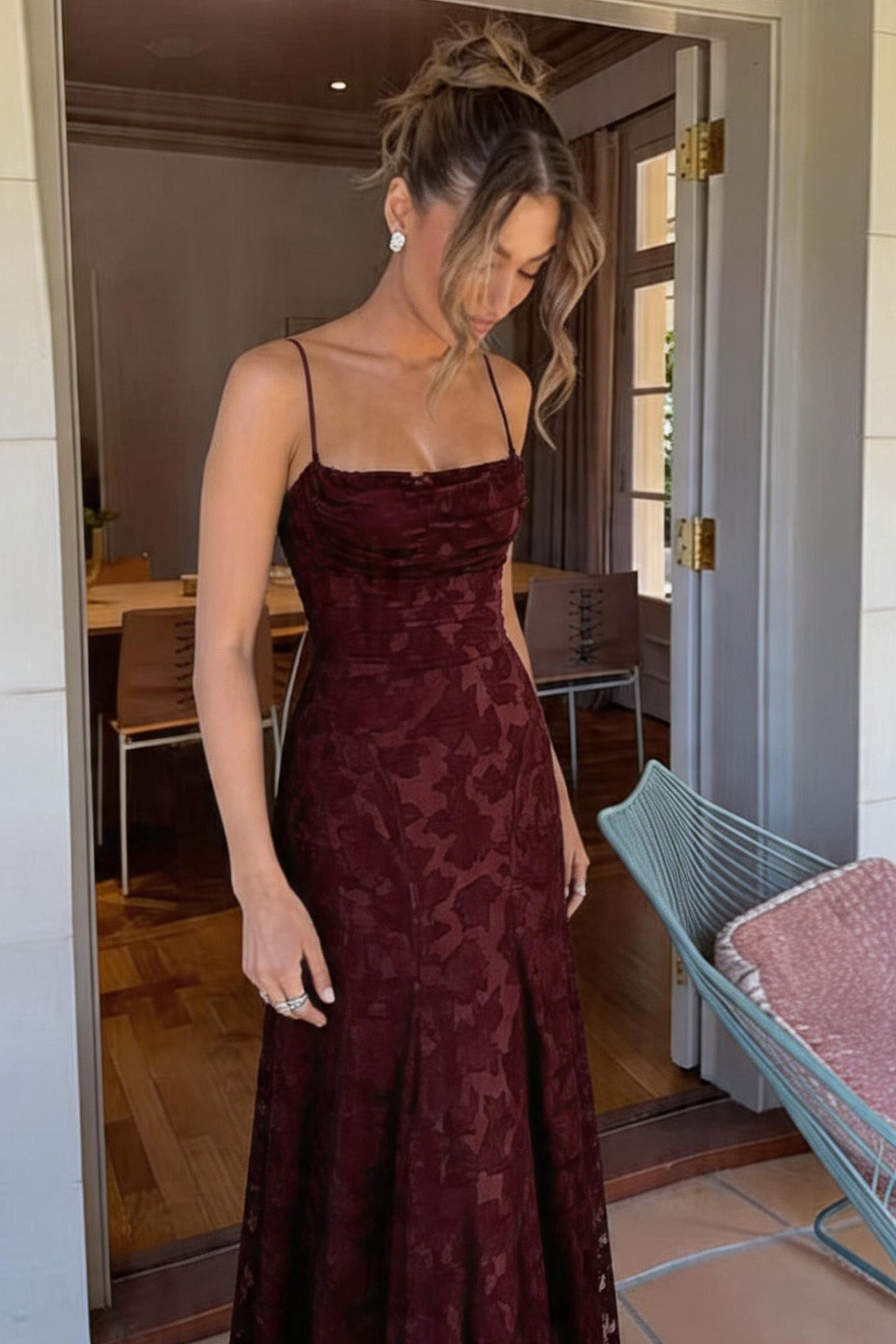 Marisol | Lace A-Line Maxi Evening Dress