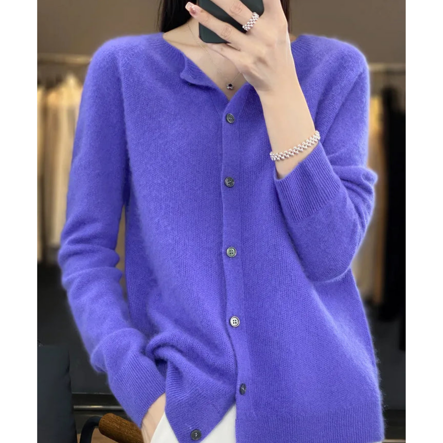 Clementine | Luxury Merino Wool & Cashmere Cardigan
