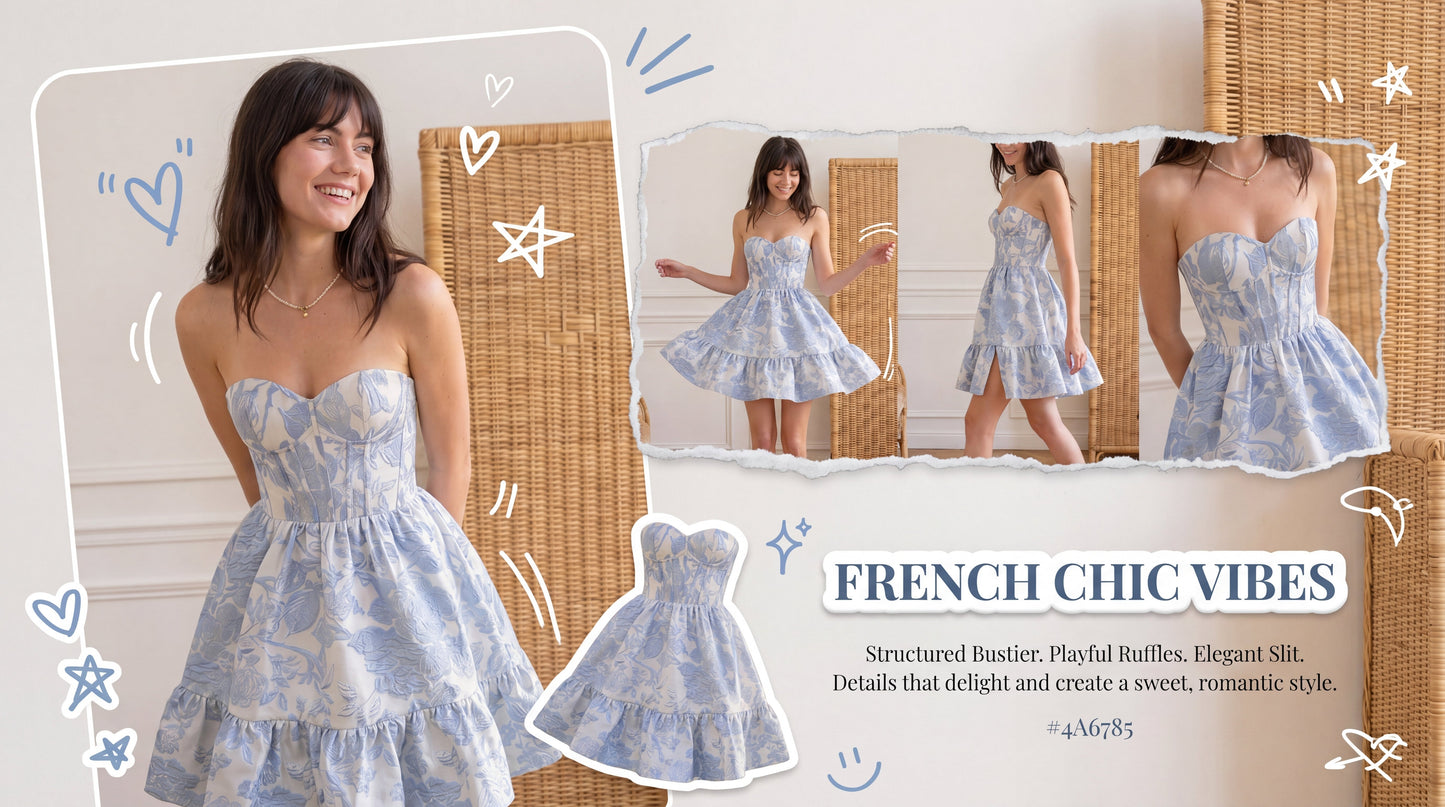 Talia | A-Line Strapless Satin Homecoming Dress