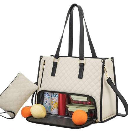 Calantha | 2 In 1 Lunch Tote Bag For Work And Laptop Insulated Carrier