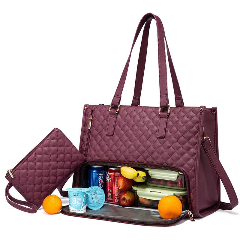 Calantha | 2 In 1 Lunch Tote Bag For Work And Laptop Insulated Carrier