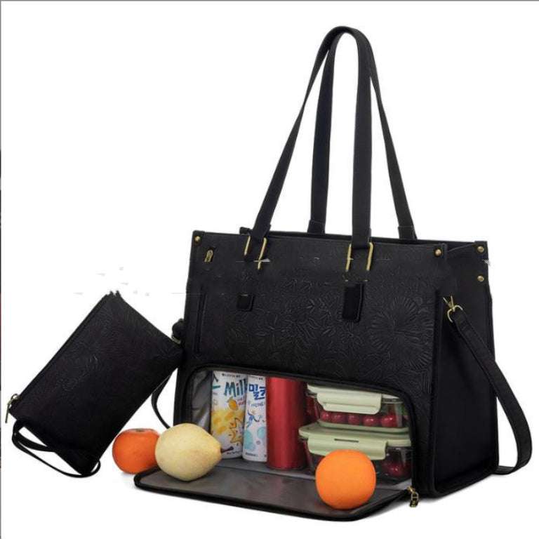 Calantha | 2 In 1 Lunch Tote Bag For Work And Laptop Insulated Carrier