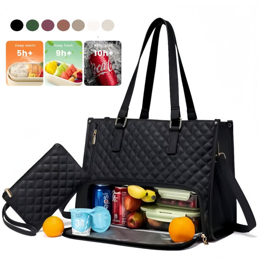 Calantha | 2 In 1 Lunch Tote Bag For Work And Laptop Insulated Carrier