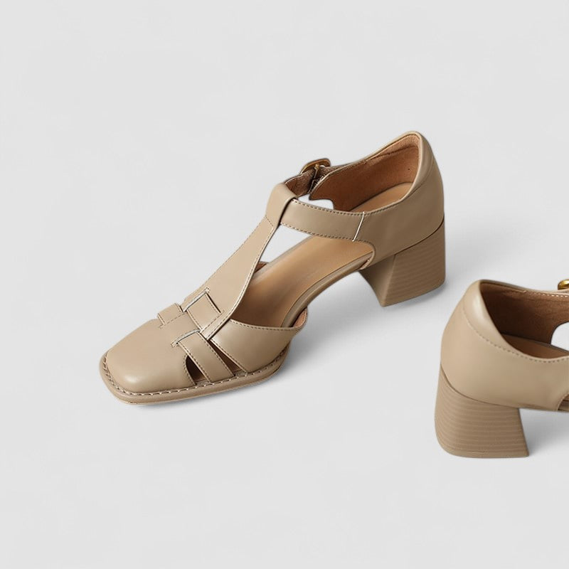 Ariella | Orthopedic T-Strap Block Heels