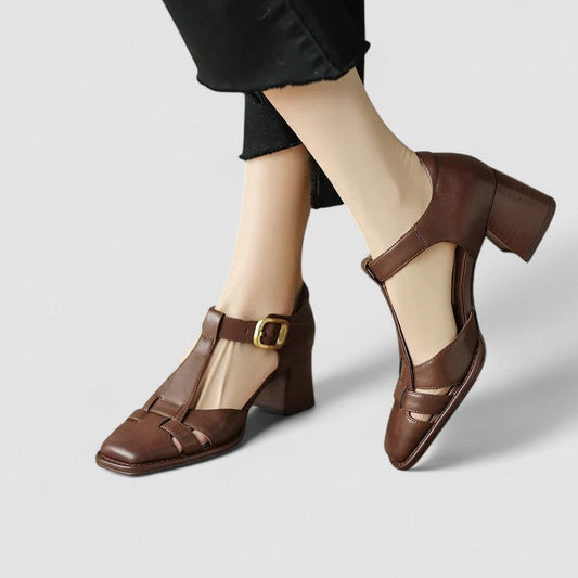 Ariella | Orthopedic T-Strap Block Heels