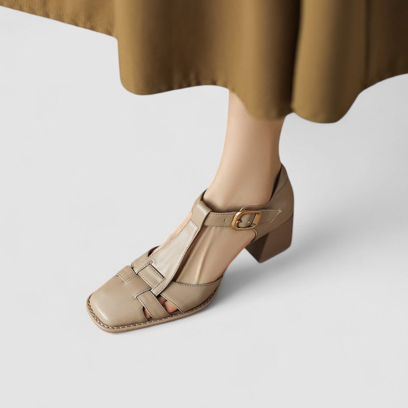 Ariella | Orthopedic T-Strap Block Heels