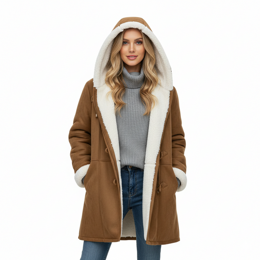 Fionnuala | Comfortable Mid-Length Hooded Coat
