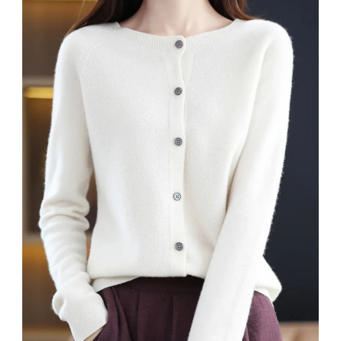 Clementine | Luxury Merino Wool & Cashmere Cardigan