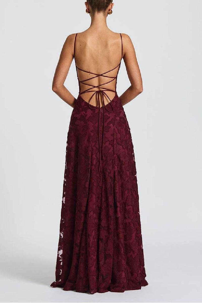 Marisol | Lace A-Line Maxi Evening Dress