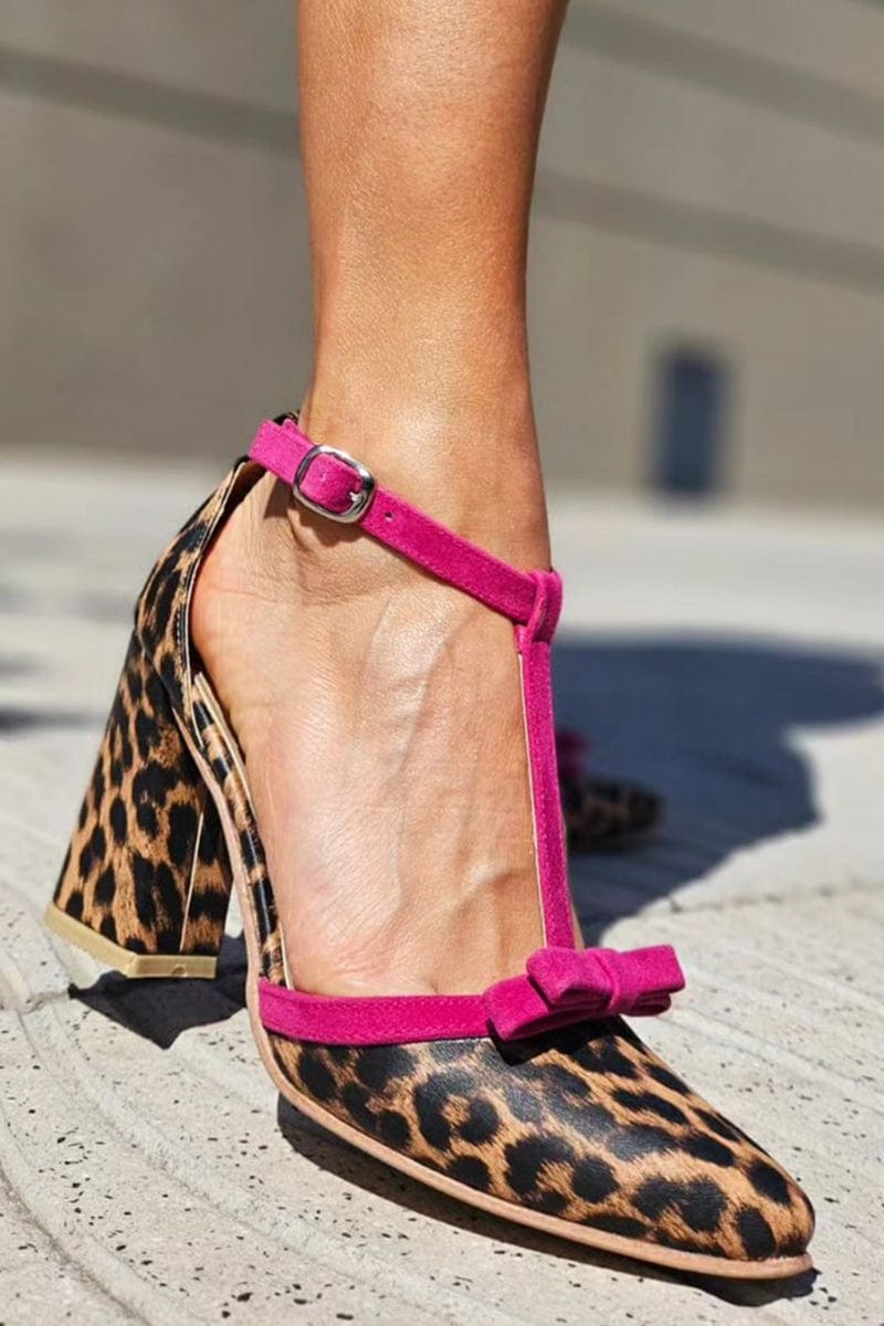 Petra | Stylish Leopard Pump Block Heels
