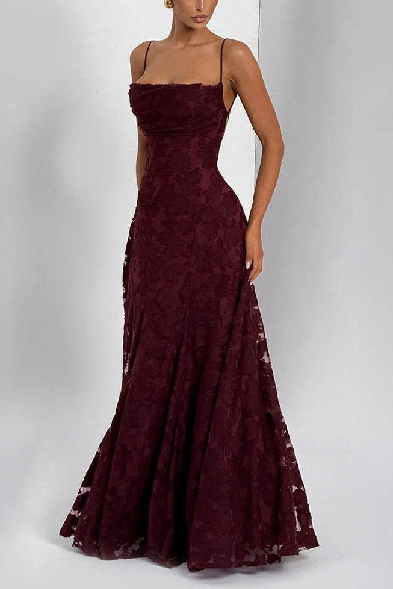 Marisol | Lace A-Line Maxi Evening Dress
