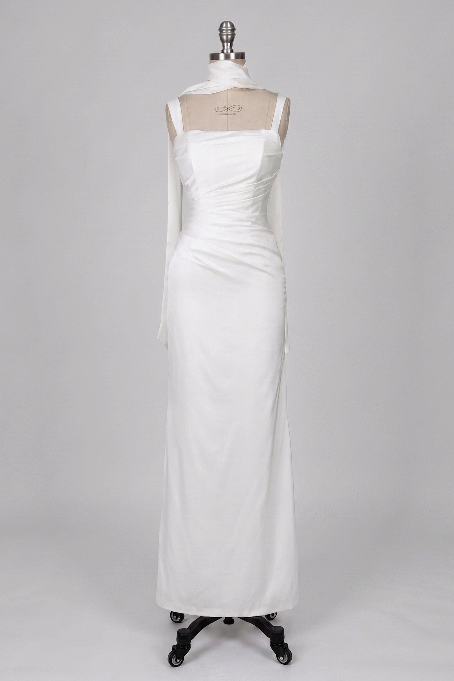 Katarina | Satin Sheath Maxi Evening Dress