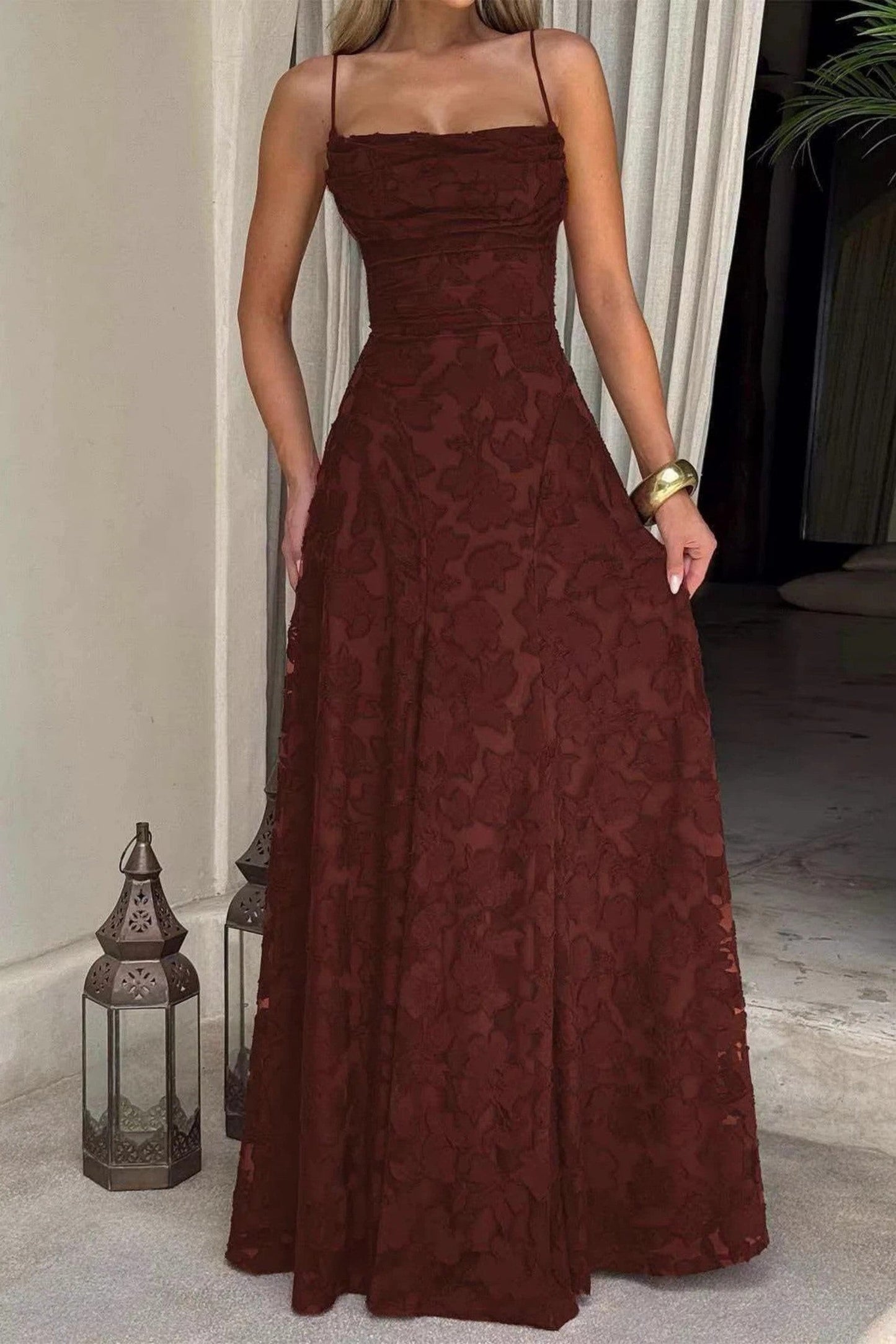 Marisol | Lace A-Line Maxi Evening Dress
