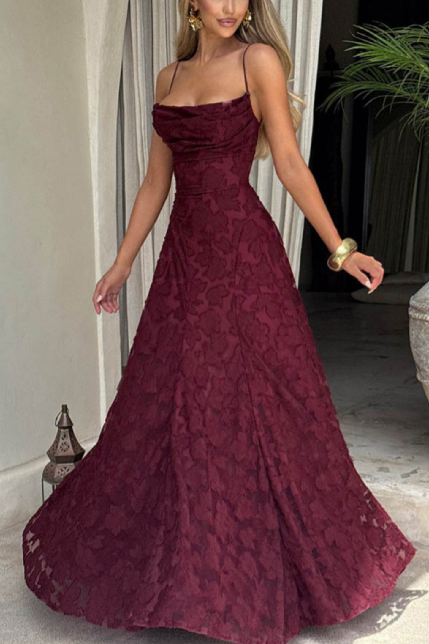 Marisol | Lace A-Line Maxi Evening Dress