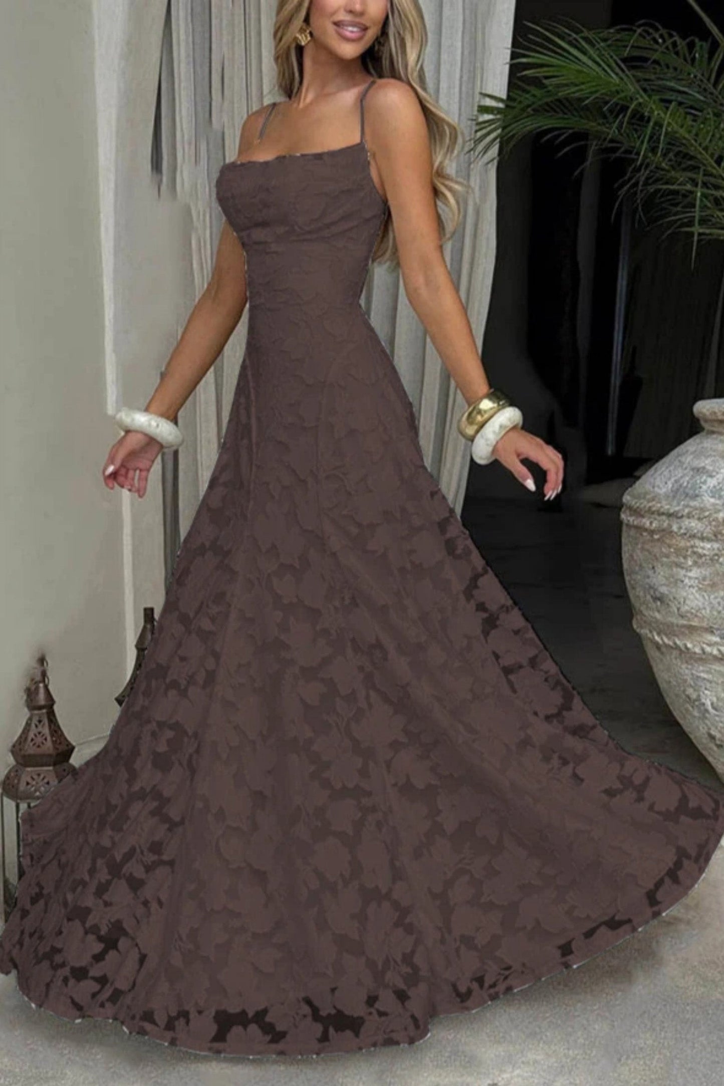 Marisol | Lace A-Line Maxi Evening Dress