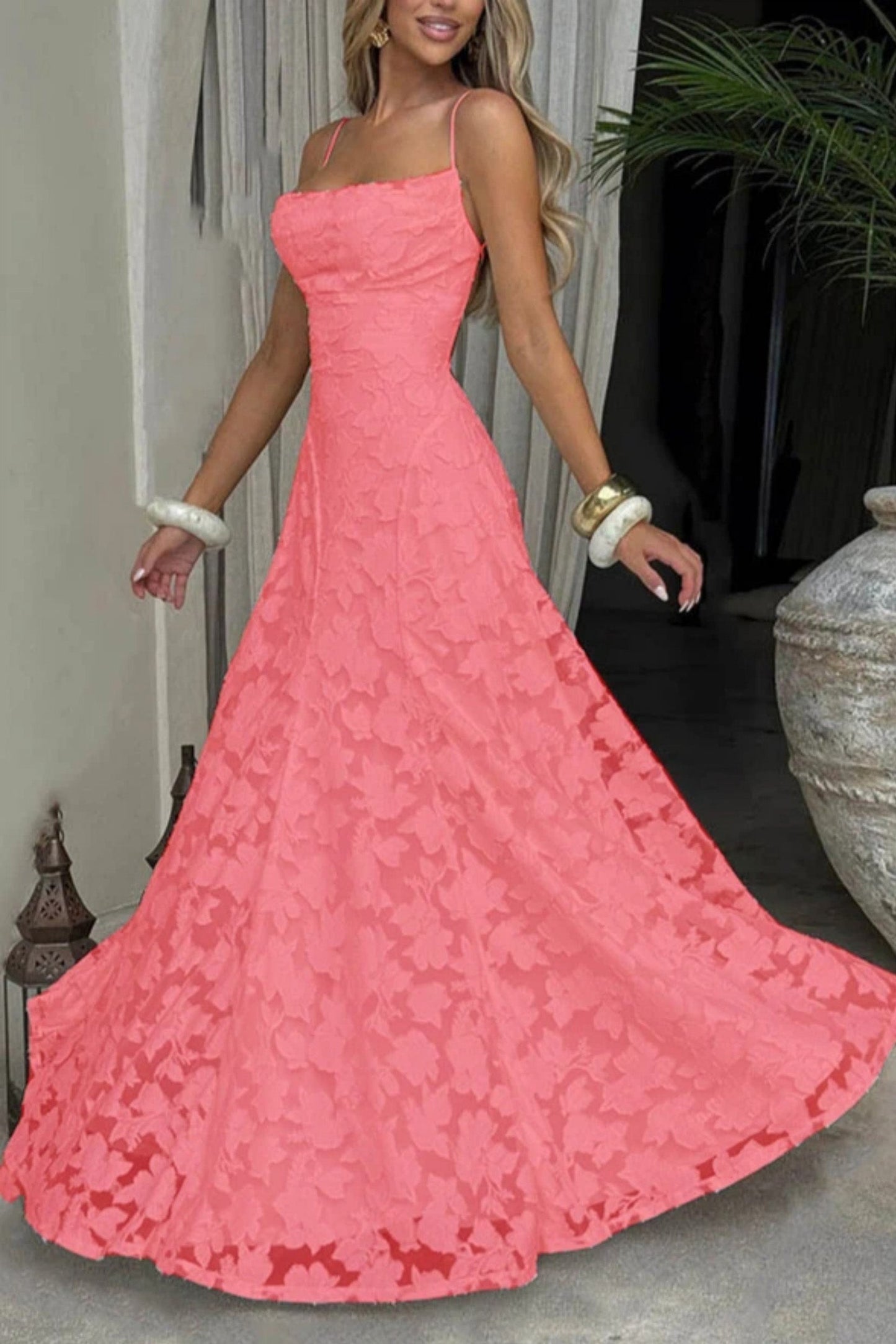 Marisol | Lace A-Line Maxi Evening Dress