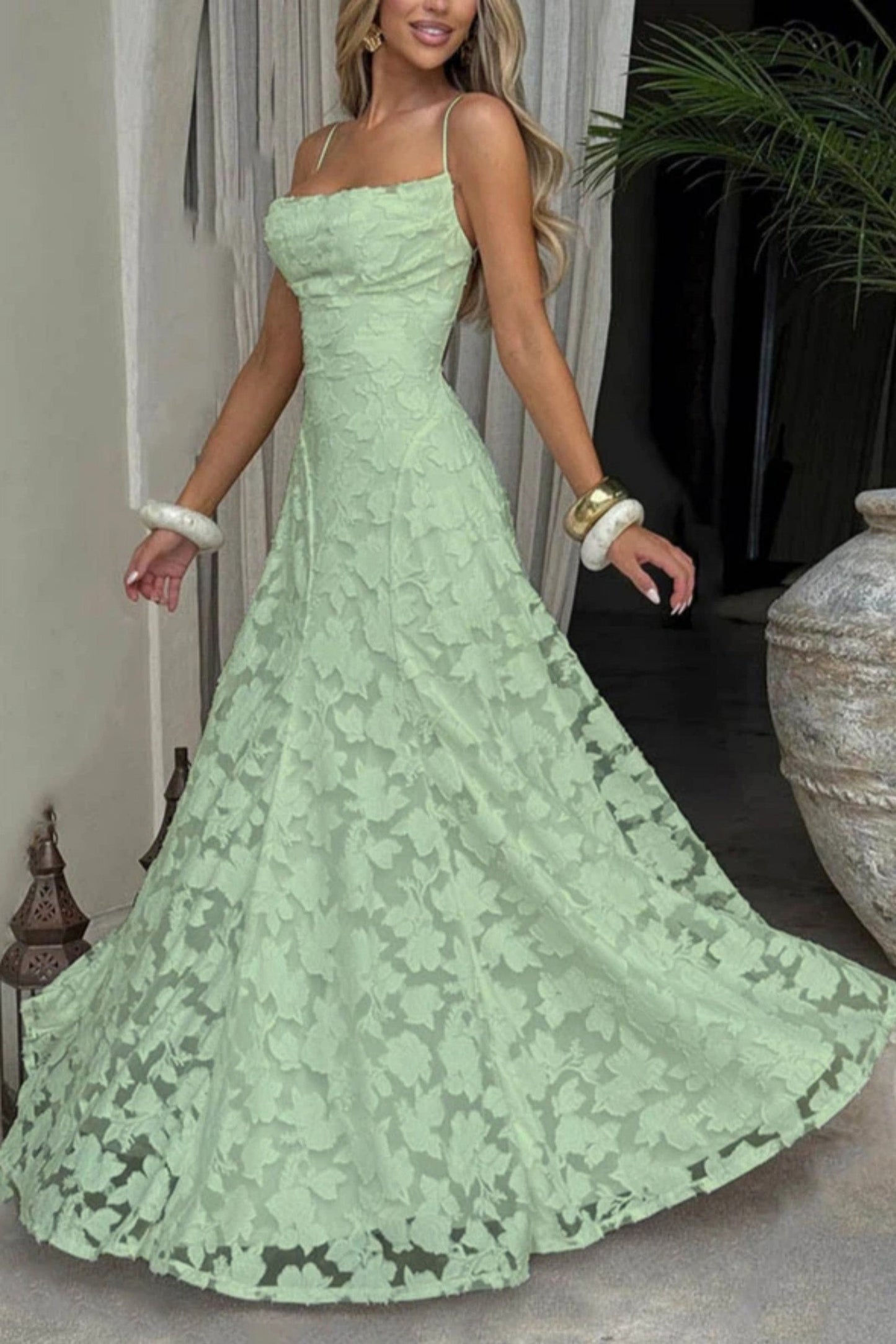Marisol | Lace A-Line Maxi Evening Dress