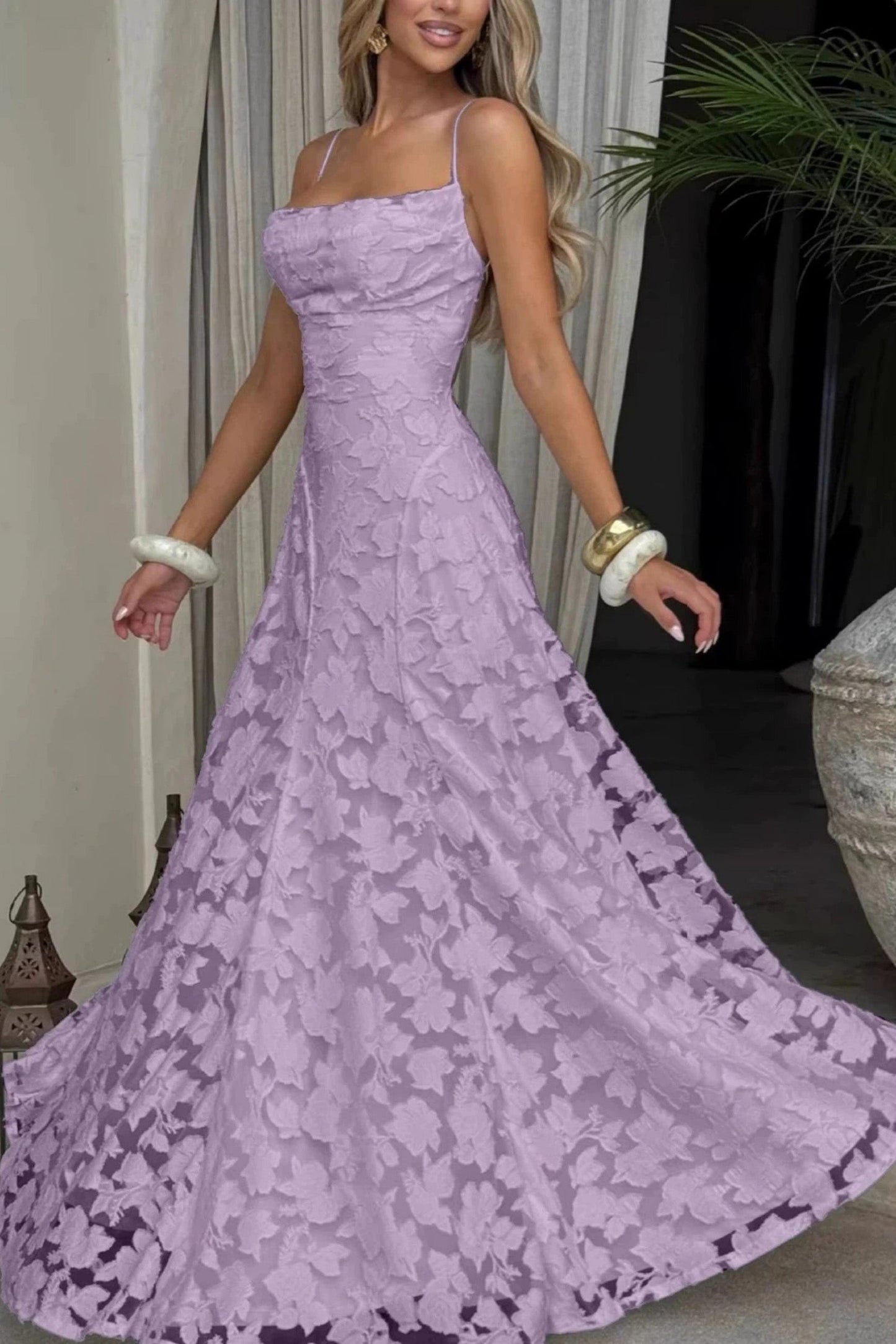 Marisol | Lace A-Line Maxi Evening Dress